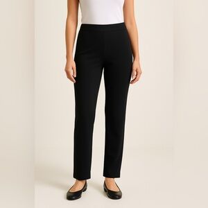 Eileen Fisher Classic Black Straight Leg Trousers
